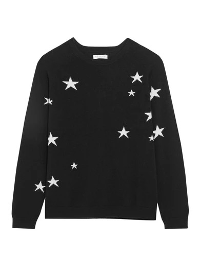 Chinti and Parker - Printed Cashmere Sweater - Black | NET-A-PORTER (US)