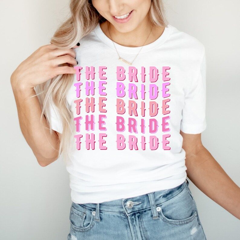 The Bride T-Shirt, Fun Bachelorette Party Gift, Rodeo Western Nashville Cute Wedding Bride Tshirt... | Etsy (US)