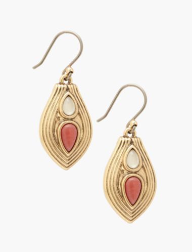 Lucky Brand Coral Drop Earring - Gold | Lucky Brand