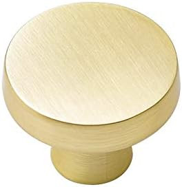 15 Pack goldenwarm Modern Cabinet Knobs Round Knobs Gold Drawer Knobs - LS5310GD Brushed Brass Kn... | Amazon (US)