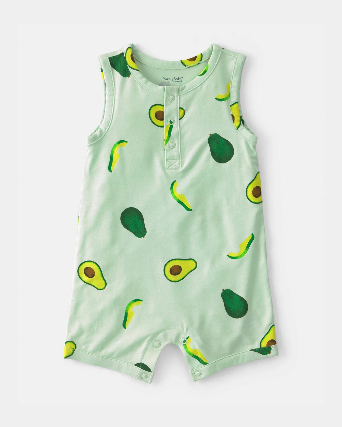 Baby Avocado PurelySoft Romper - Green | Carter's Inc