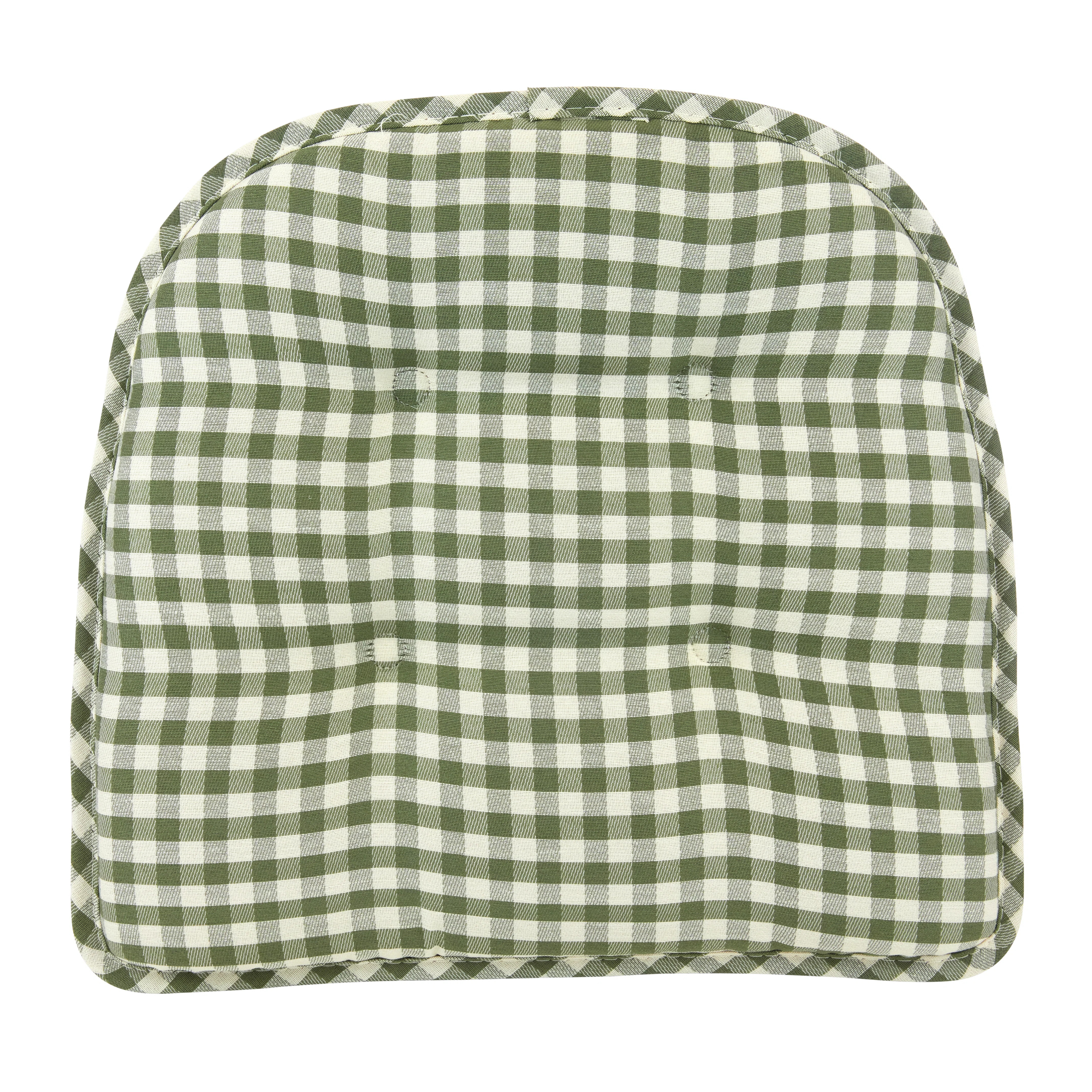 Non-Slip Gingham Dining Room And Kitchen Seat Cushions, 16 X 15 X 2 Inches, Set of 2 | Wayfair North America