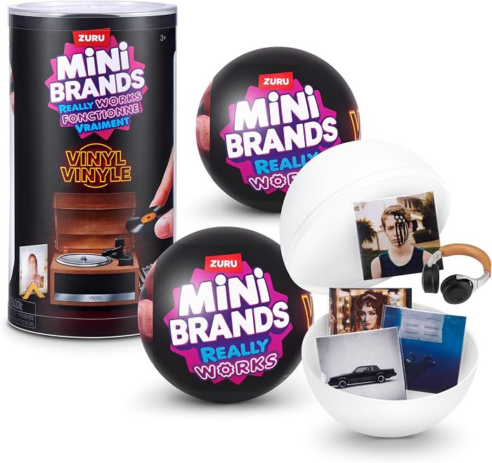 Mini Brands Really Works Vinyl Capsule Series 1 (2 Pack) by ZURU - 8 Playable Mini Vinyl Records ... | Amazon (US)