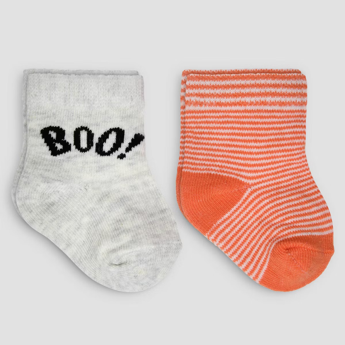 Carter's Just One You®️ Baby 2pk Crew Socks - Orange/Gray | Target