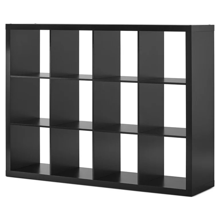 Better Homes & Gardens 12-Cube Storage Organizer, Solid Black - Walmart.com | Walmart (US)