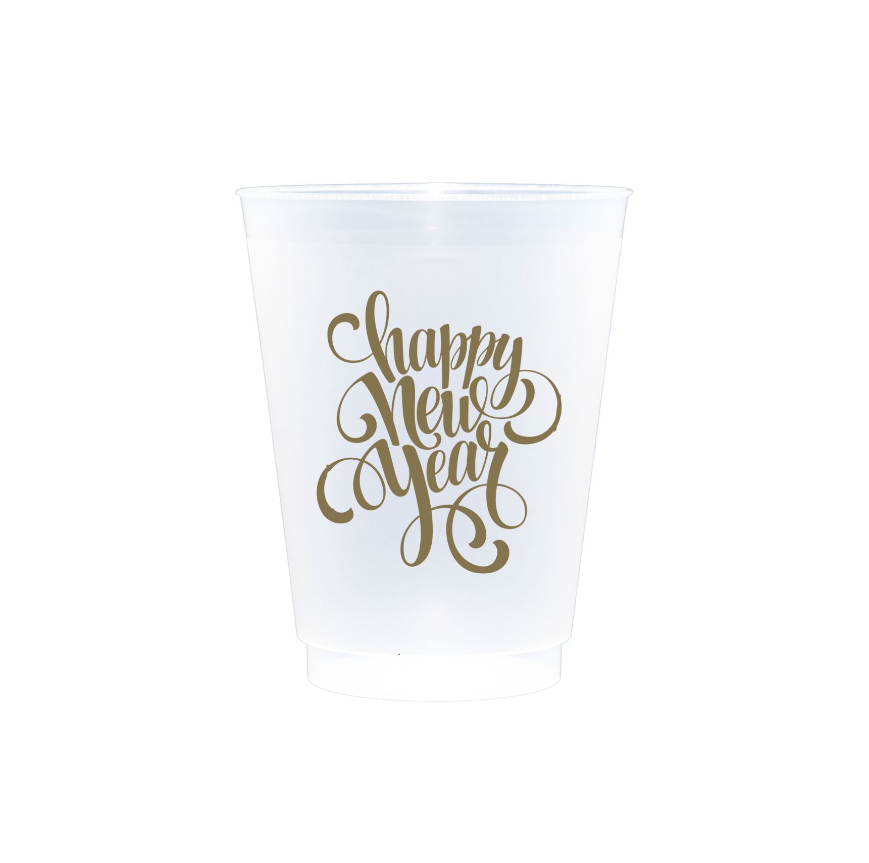 Pre-Printed Shatterproof Frosted Cup {Happy New Year} | Two Funny Girls