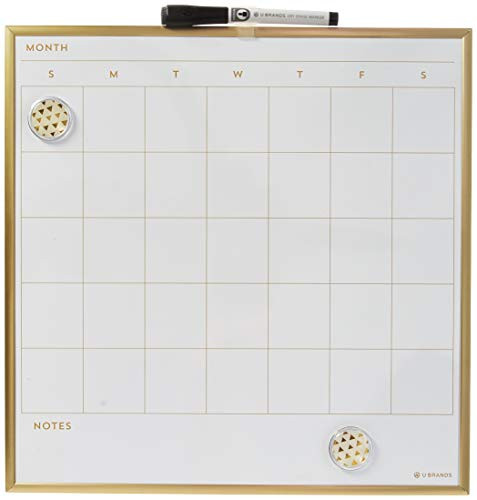 ubrand Gold Metal Frame Dry Erase Calendar, 14"X14" (366A00-04) | Amazon (US)