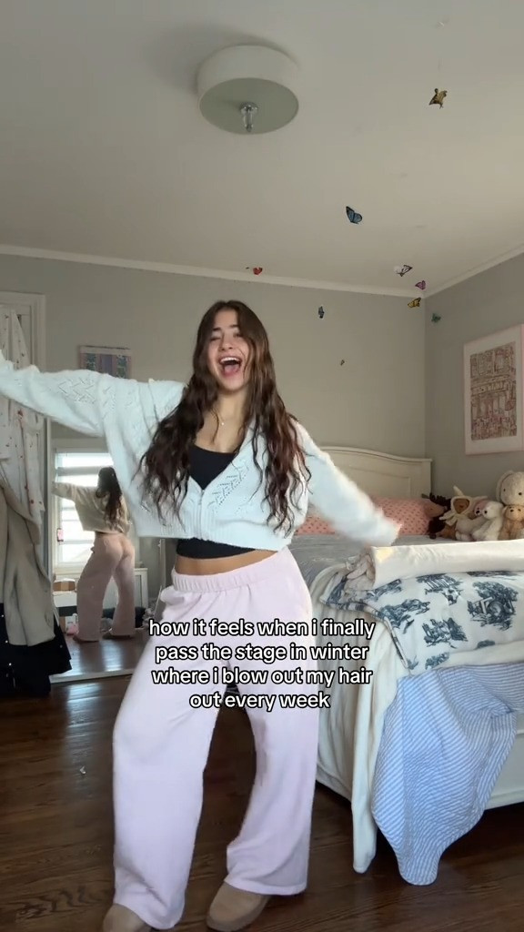 embrace ur natural hair🤗🤗 it’s is so much harder to deal with in the winter but i’ve learned to love it! my jacket is also on sale 💕 

 #LTKWatchNow #LTKStyleTip