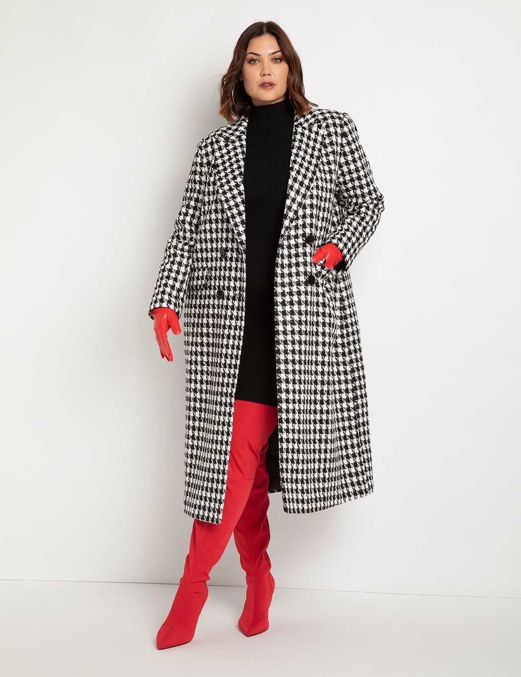 Tweed Coat | Women's Plus Size Coats + Jackets | ELOQUII | Eloquii