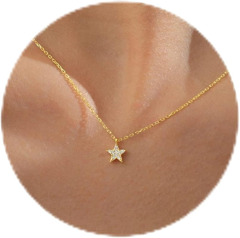 Gold Necklace for Women-14k Gold Plated Infinity Necklace Star Of David Necklace Evil Eye Cross P... | Amazon (US)