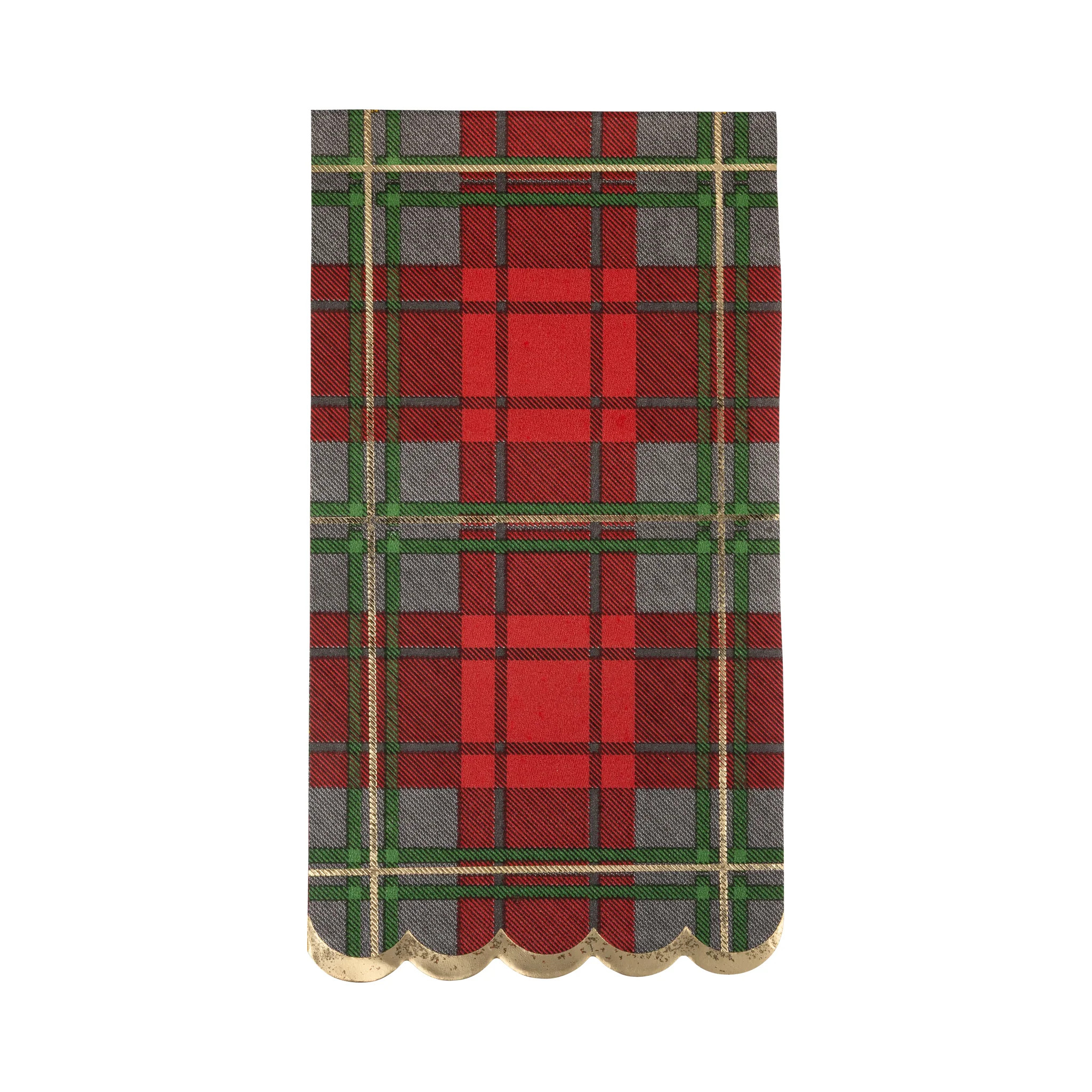 Red Christmas Plaid Dinner Napkin | My Mind's Eye