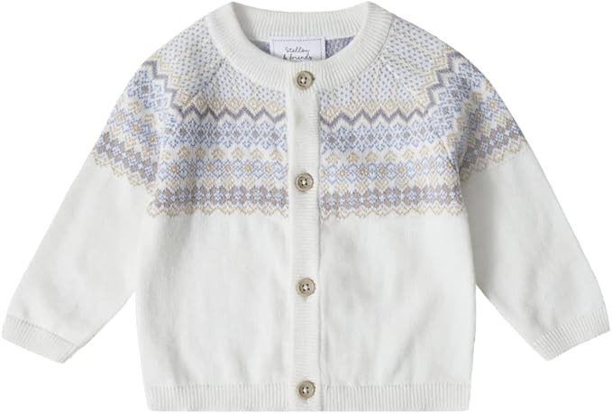 Stellou & friends 100% Cotton Knit Long Sleeve Cardigan Sweater for Infant, Baby and Toddler Boys... | Amazon (US)