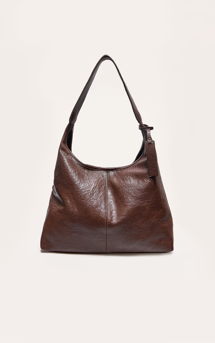 Chocolate Faux Suede Tote Bag | PrettyLittleThing US