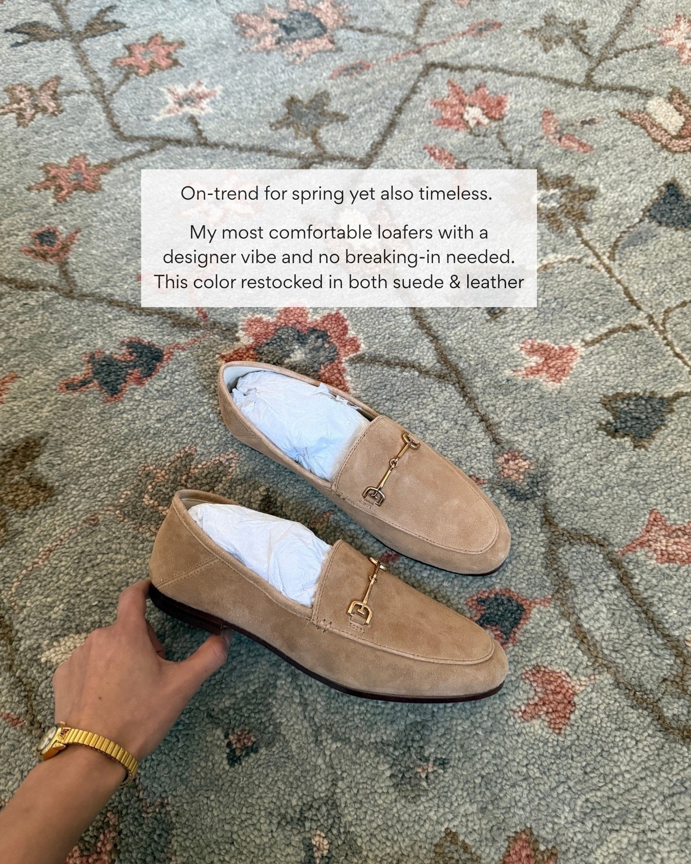 Longtime wardrobe staple. comfy right off the bat with no breaking in needed!

I have in black, brown, and tan and can wear these for casual to travel to work

• TTS. I am size 5.5 in these Sam Edelman loafers, but could also do 5. 

I also linked mango loafers which I own in size 5 and are good and comfy as well! 
