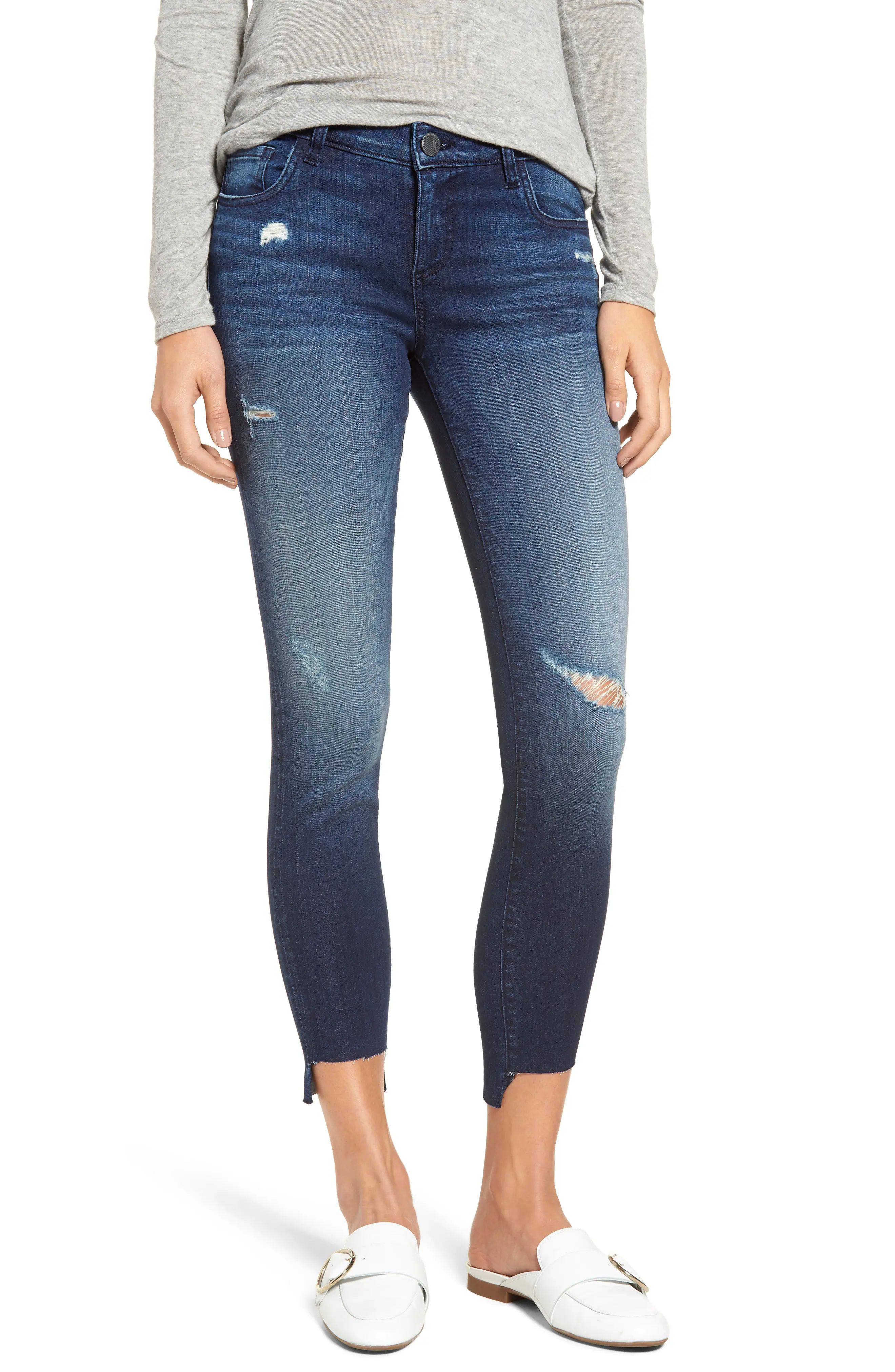 Kut from the Kloth Connie Step Hem Skinny Jeans (Clean) (Regular & Petite) | Nordstrom
