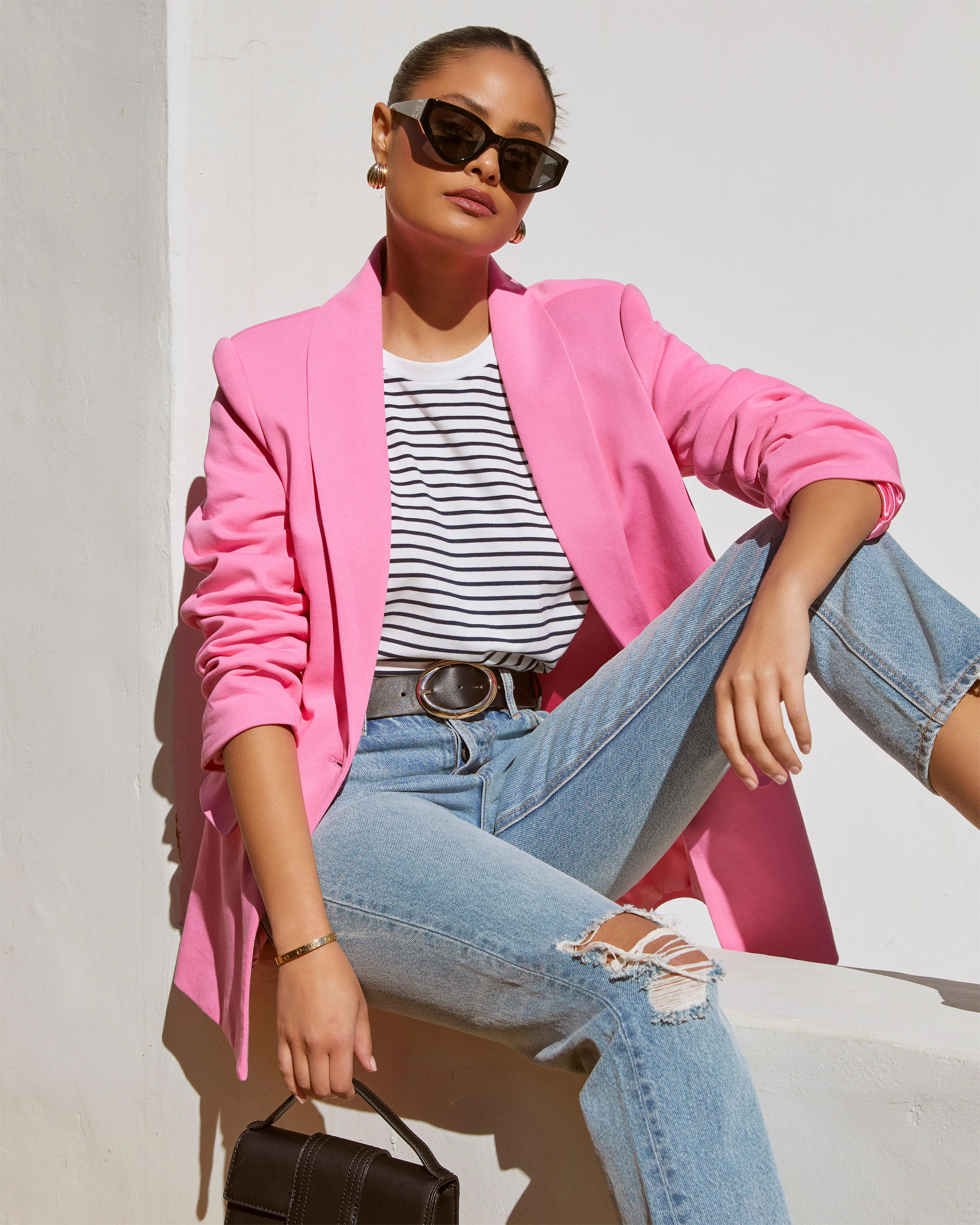 Beaming Cotton Pocketed Blazer | VICI