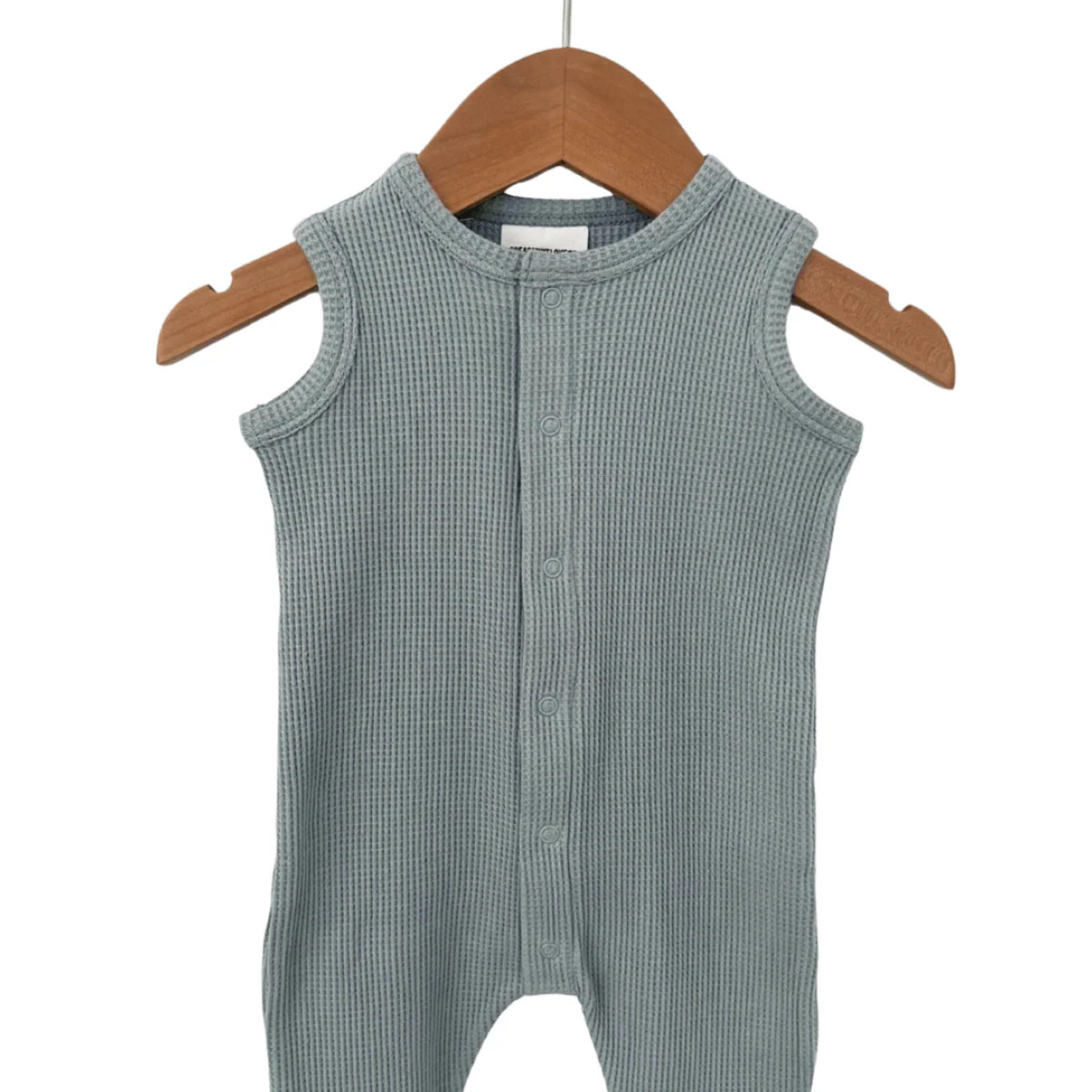 Organic Waffle Easy Romper, Mountain Green | SpearmintLOVE