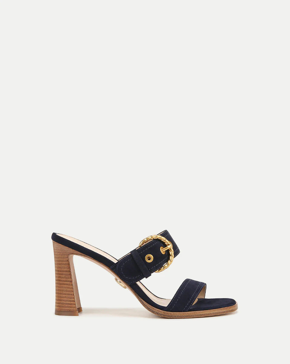 Margaux Suede Buckle Sandal | Veronica Beard