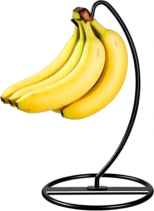 OBODING Black Banana Holder Stand, 17LBS Heavy Duty Rustproof Banana Hanger, Countertop Fruit Hoo... | Amazon (US)