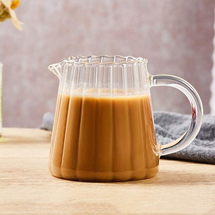 A Japanese-Style Striped Glass, Coffee Pot, Pointed Milk Jug, Small Milk Cup. Espresso Cup, Milk ... | SHEIN