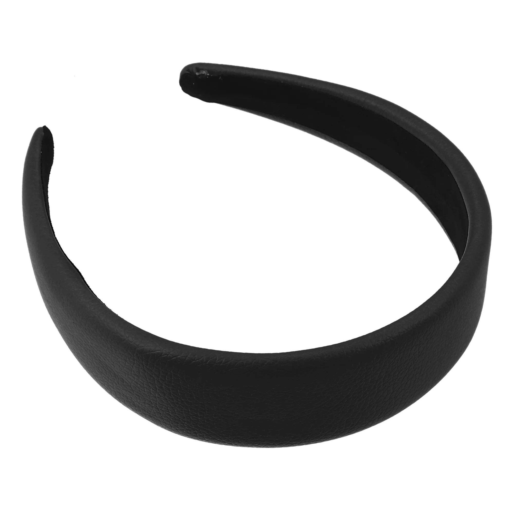 Unique Bargains Black Headbands for Women, Faux Leather Headband for Women's Hair, 1.6 Inch Wide ... | Walmart (US)