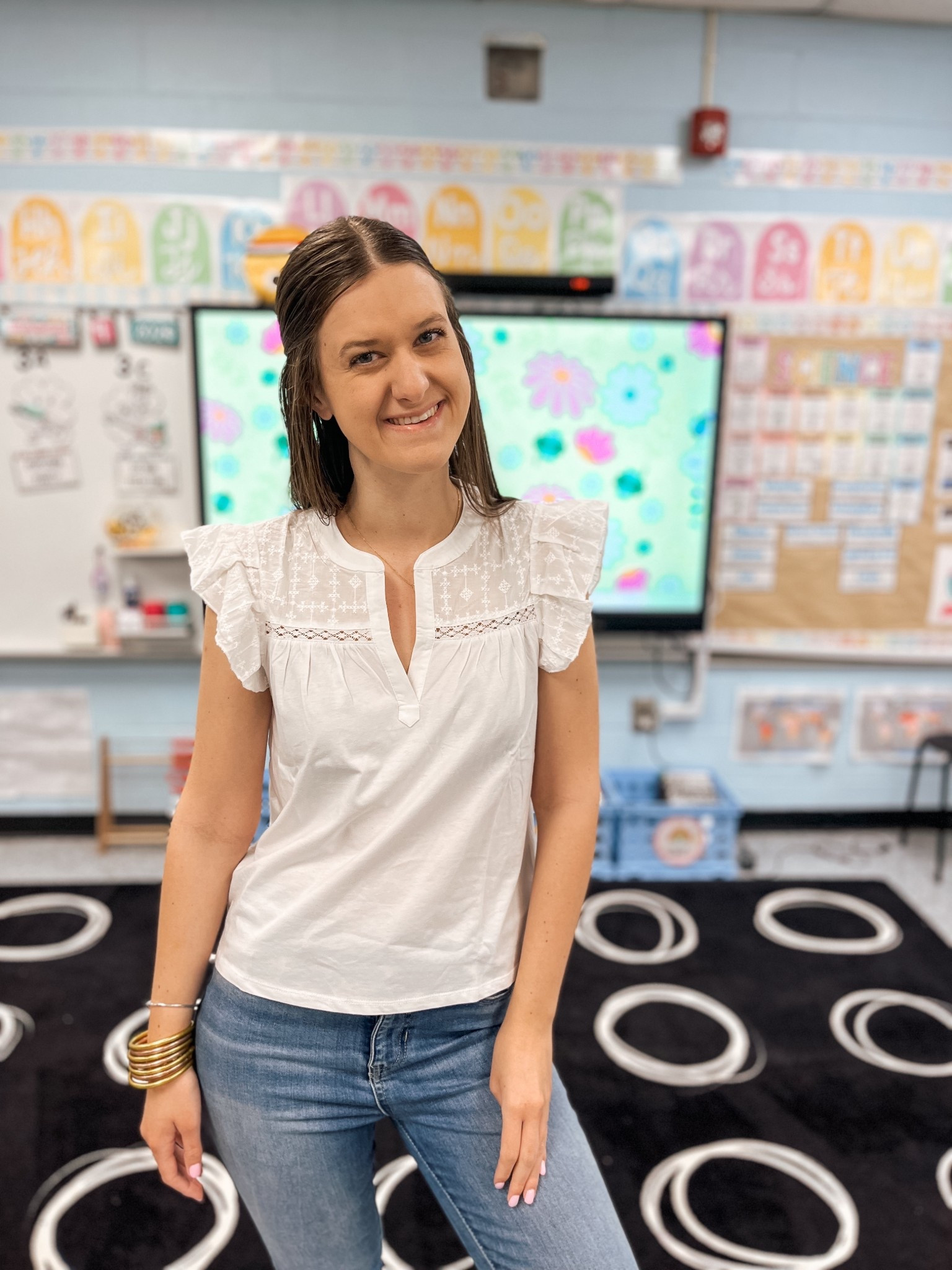 
i’ve been wearing @buffalojeans alllllll school year and they are truly the absolute best jeans! #ad SO comfy and stretchy and they have real pockets (!!!). i recently placed a new order for some new pairs for spring and im loving their tops as well! such a simple yet cute outfit for work! this top is available in several colors and i definitely need to order them because i know this one will be on repeat the remainder of the school year! 

spring workwear. teacher outfit. denim. jeans. women’s jeans. spring outfit. transitioning to spring outfit. work outfit  

#LTKootd #LTKWorkwear #LTKgrwm