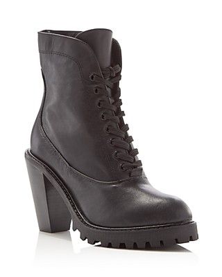 Berlin Lace Up High Heel Booties Compare at $198 | Bloomingdale's (US)