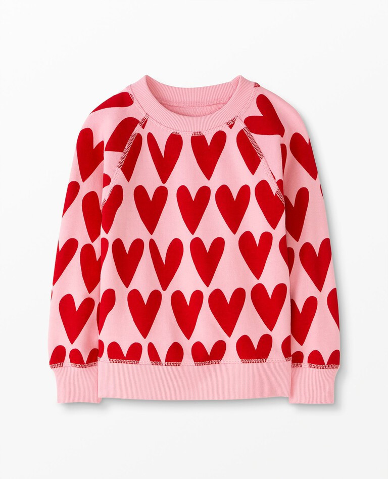 Valentines Print Sweatshirt In French Terry | Hanna Andersson