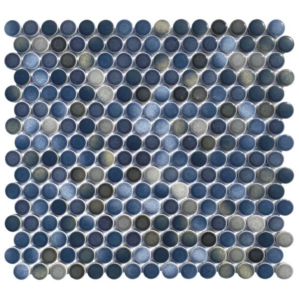0.75" x 0.75" Porcelain Penny Round Mosaic Wall & Floor Tile | Wayfair North America