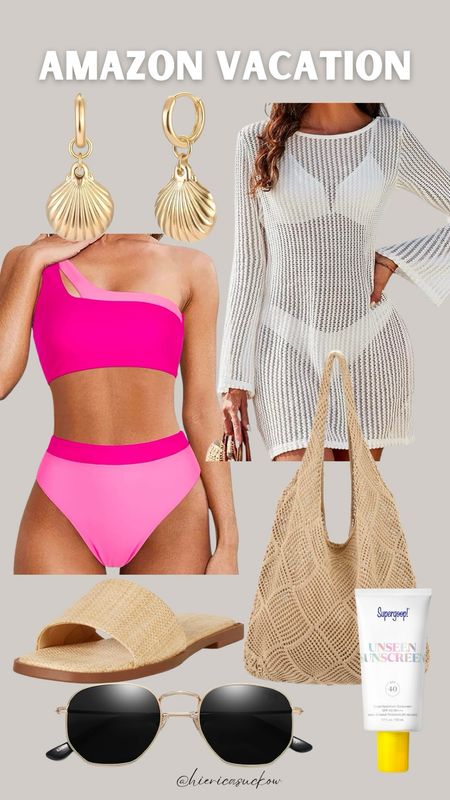 Amazon vacation outfit that is midsize approved!

Pink two-piece swimsuit, Amazon crochet cover-up, beach jewelry, beach bags, spring sandal, summer sandal, resort wear, vacation outfit , cruise outfit summer outfit, midsize outfit, midsize Mom, vacation dress, beach

#LTKmidsize #LTKtravel #LTKfindsunder50
