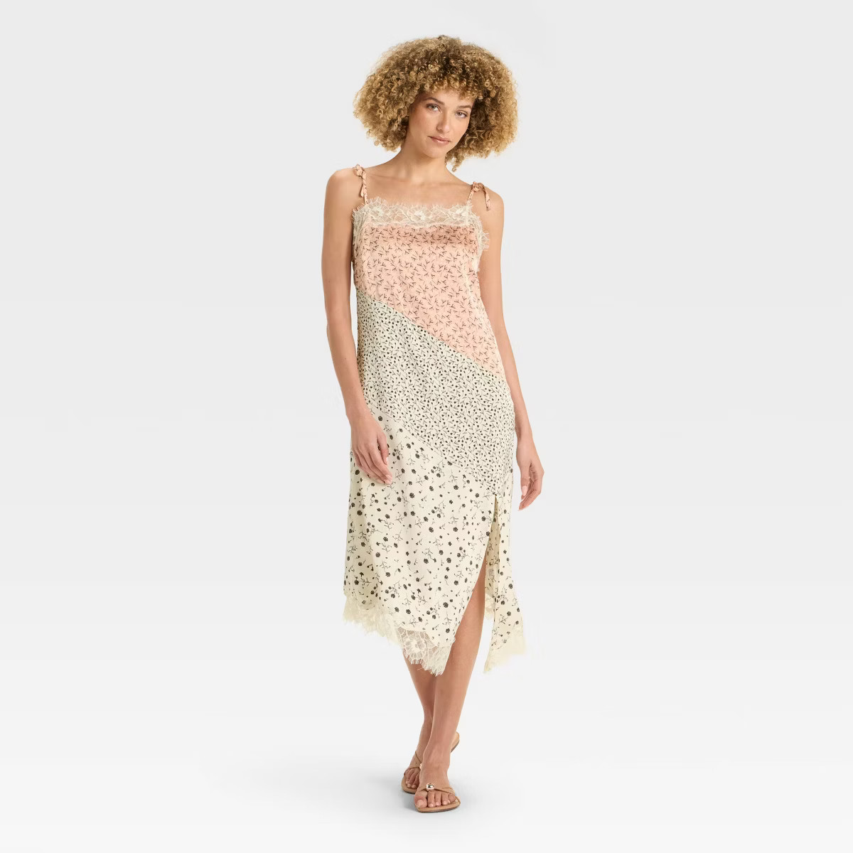 Women's Lace Trim Midi Slip Dress - Future Collective | Target
