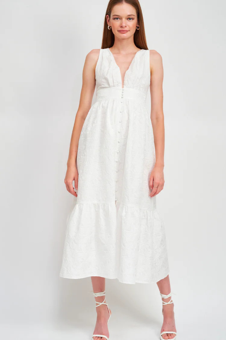 Corsica Jacquard Midi Dress | Confête