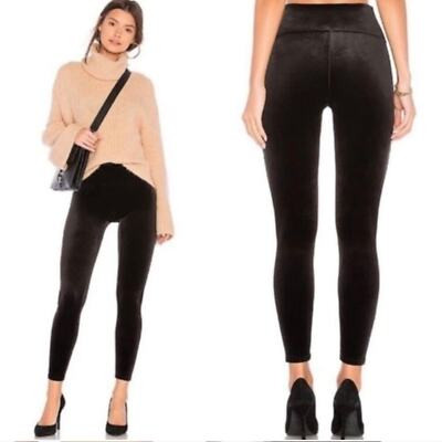Spanx Black Velvet Leggings | Size Small | eBay US