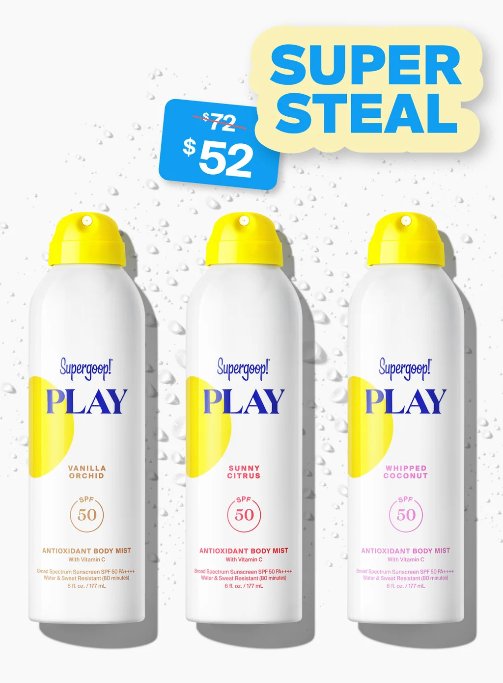 PLAY Mist SPF 50 Trio | Supergoop