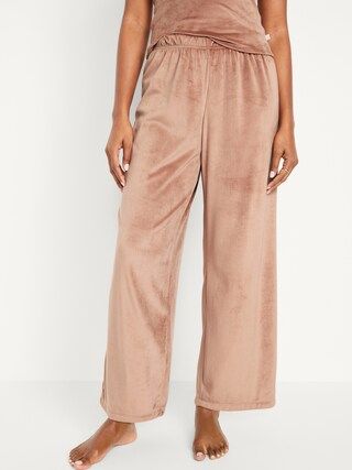 High-Waisted Velour Pajama Pants for Women | Old Navy (US)