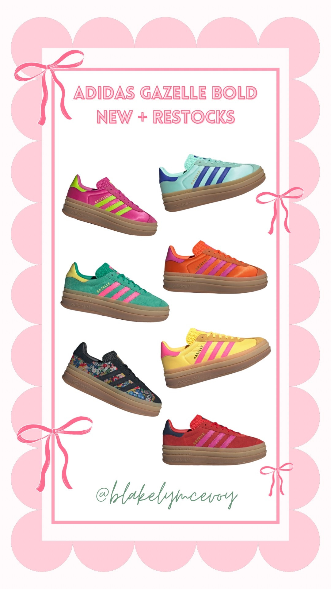  new pair, this is your sign to snag them before they’re gone again. The bold sole gives just the right amount of lift while keeping the classic Gazelle silhouette we all love. Shop the newest colorways now and elevate your sneaker game! #AdidasGazelle #GazelleBold #LTKFinds

#LTKStyleTip #LTKShoeCrush #LTKSeasonal