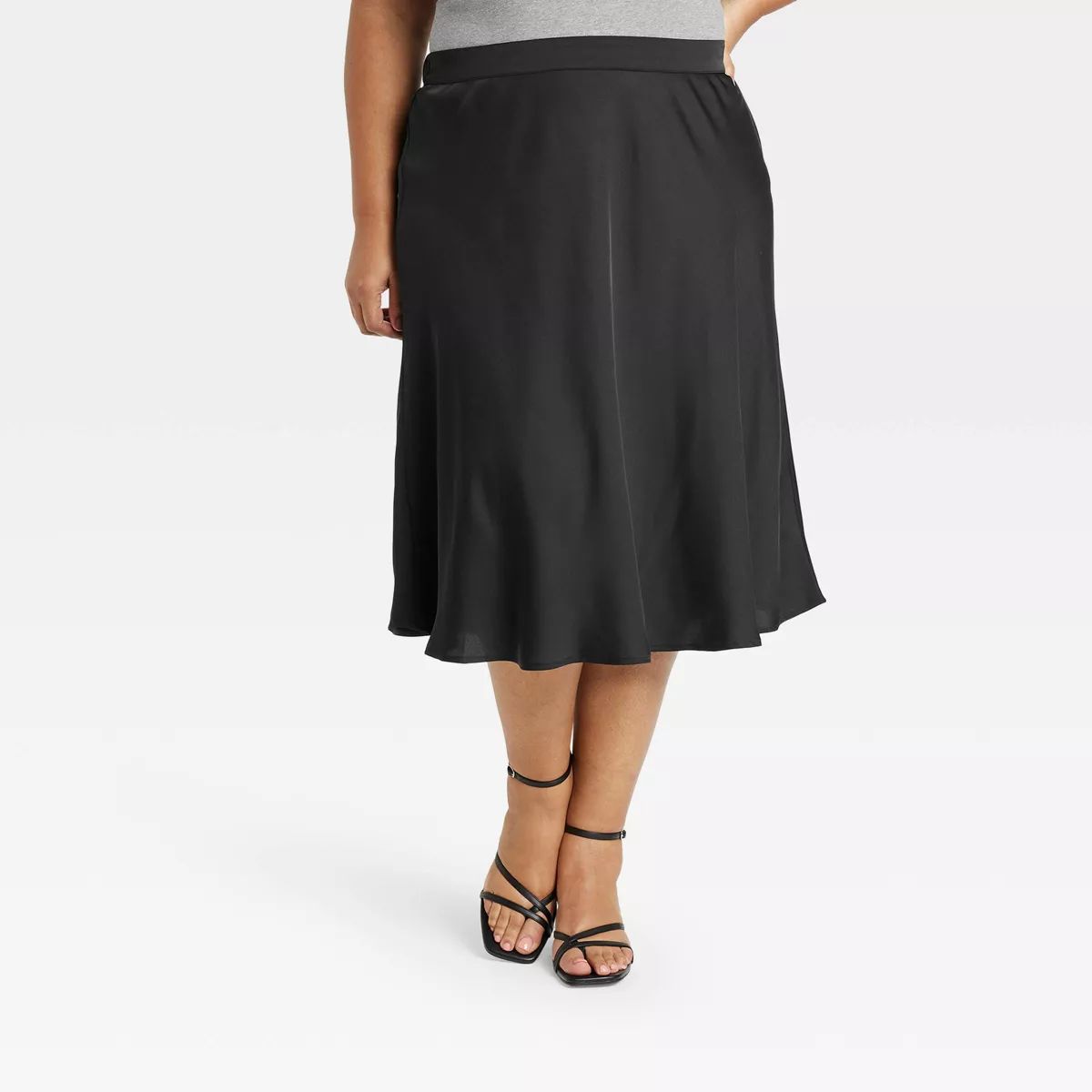 Women's Satin Midi A-Line Skirt - Ava & Viv™ | Target