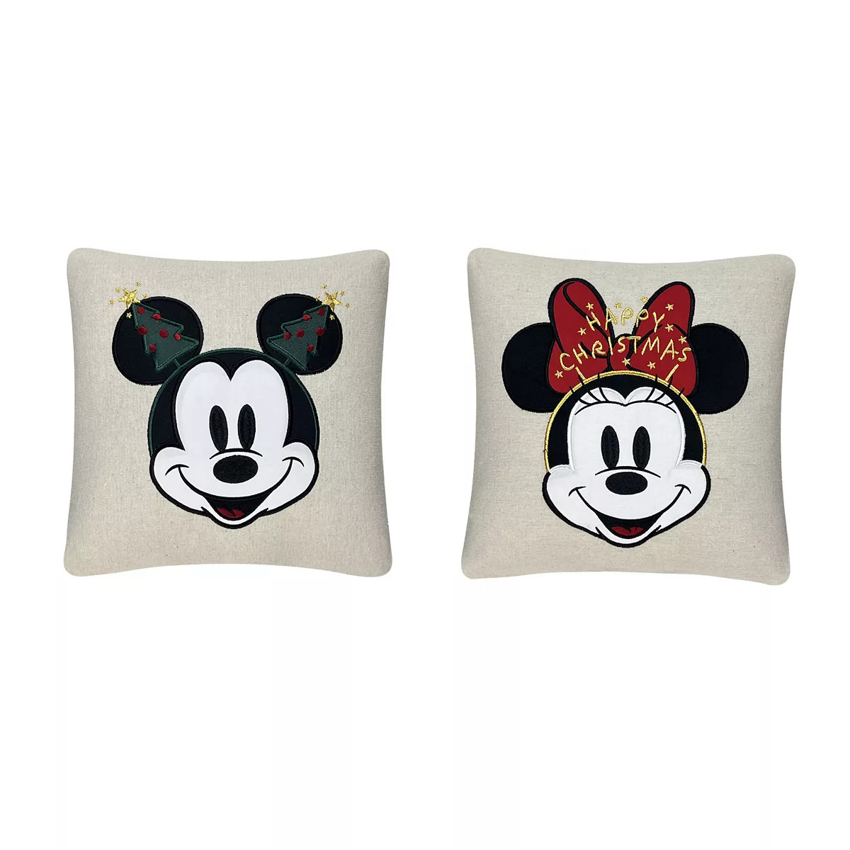 Disney's Mickey & Minnie Mouse 2-Piece Christmas Throw Pillows Set by St. Nicholas Square® | Kohl's