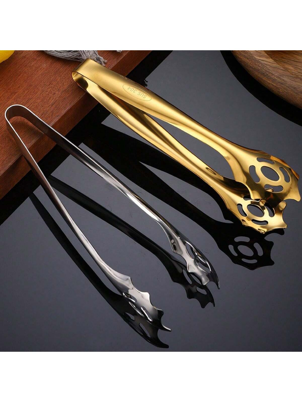 1 pièce En Acier Inoxydable Anti-Dérapant Petit Pince Pour Glaçons , Sucre , Salade , Fruit , ... | SHEIN