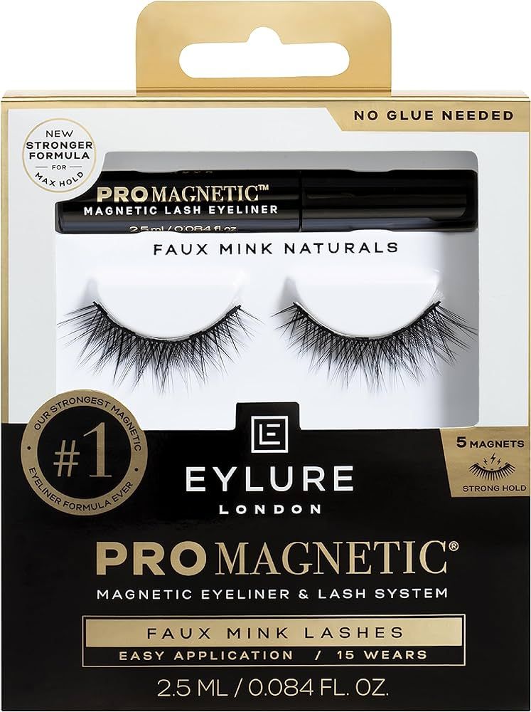Eylure PROMAGNETIC Eyeliner & Lash Kit, Faux Mink Naturals Eyelashes, Black | Amazon (US)