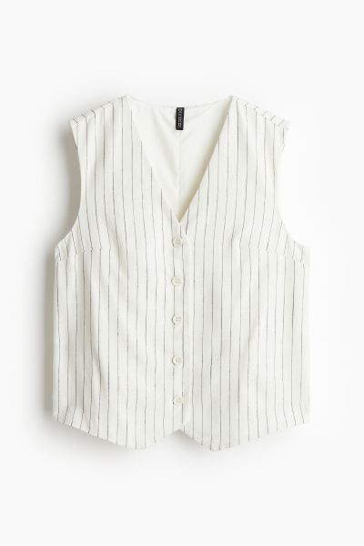 Linen-blend suit waistcoat | H&M (UK, MY, IN, SG, PH, TW, HK)