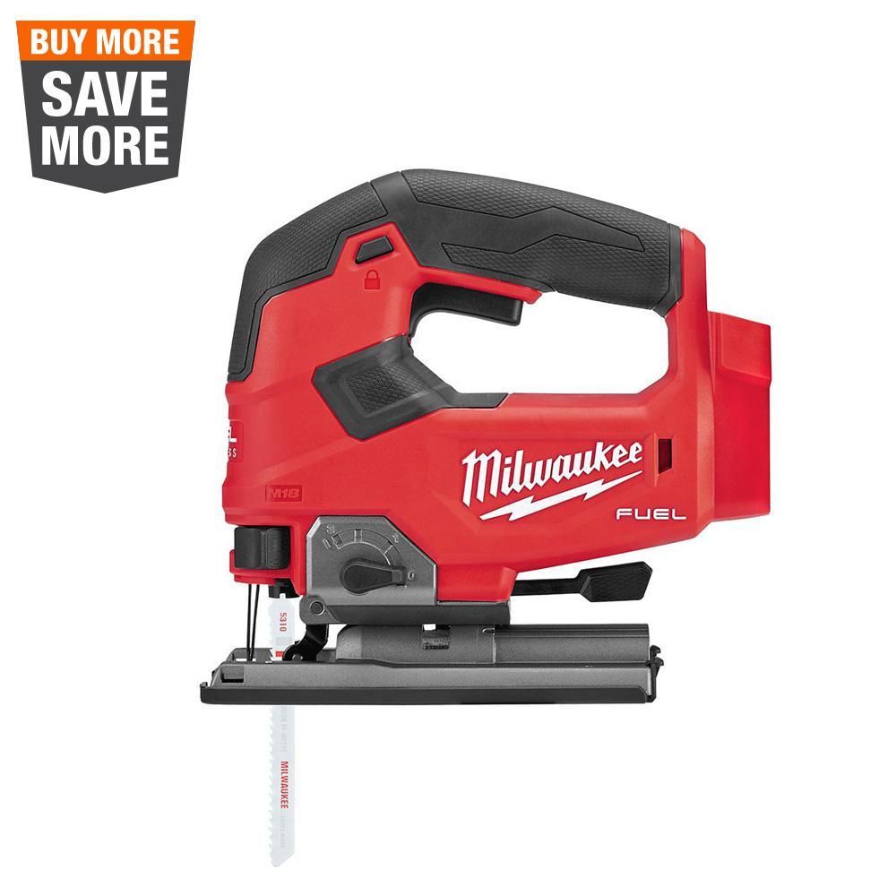 Milwaukee M18 FUEL 18-Volt Lithium-Ion Brushless Cordless Jig Saw (Tool-Only)-2737-20 - The Home ... | The Home Depot