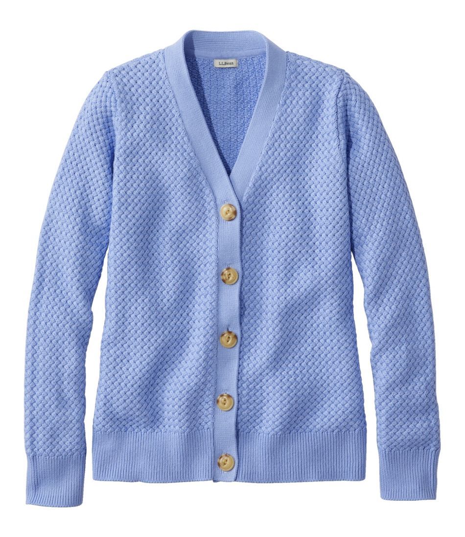 Women's Basketweave Sweater, Button-Front Cardigan | L.L. Bean