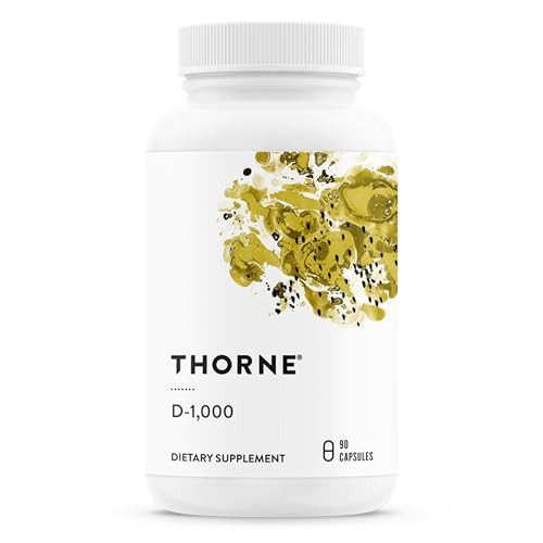 THORNE Vitamin D3 Supplement - Supports Healthy Bones, Teeth, Muscles, Cardiovascular & Immune Function* - Gluten, Dairy & Soy-Free - 1,000 IU - 90 Capsules | Amazon (US)