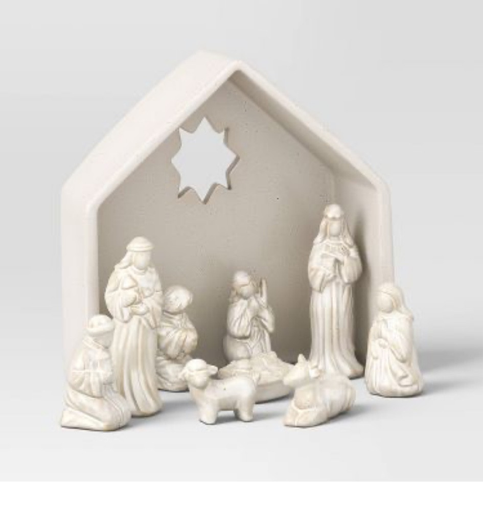 A beautiful and simple nativity set from target for $35. Christmas decorations 

#LTKSeasonal #LTKhome #LTKHoliday