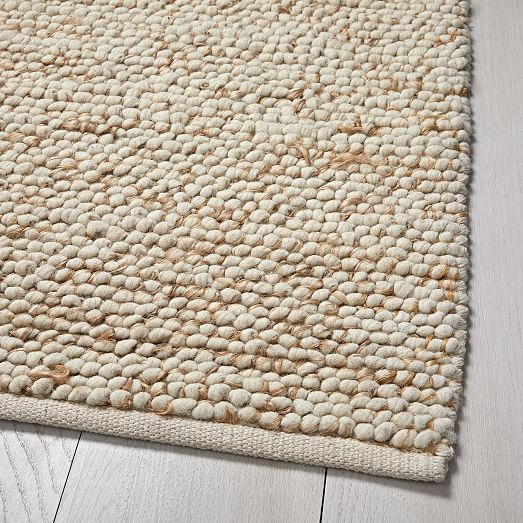 Mini Pebble Wool Jute Rug | West Elm (US)