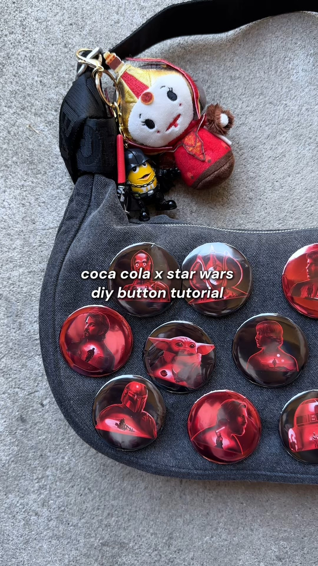 how I made buttons out of the Coca Cola x Star Wars collab 🥤✨ #starwars #cocacola #diyproject #diy #buttonmaker

#LTKItBag #LTKFindsUnder100