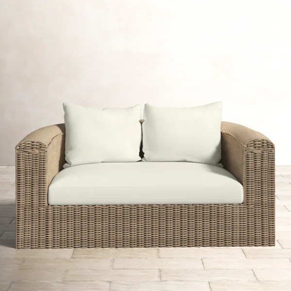Fuson 62.25'' Wicker Outdoor Loveseat | Wayfair North America