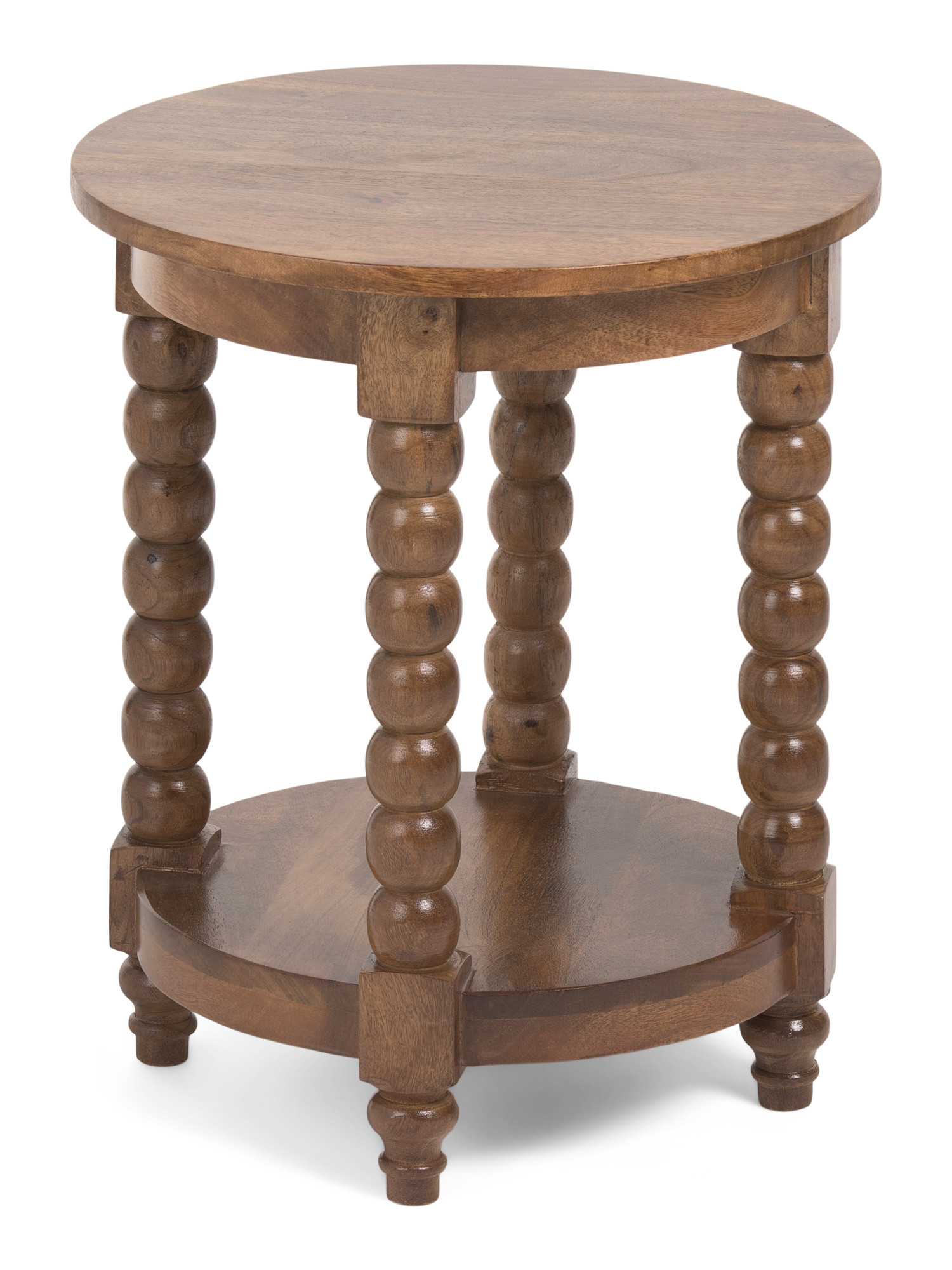 18x21.5 Solid Wood Spindel Round Side Table | TJ Maxx