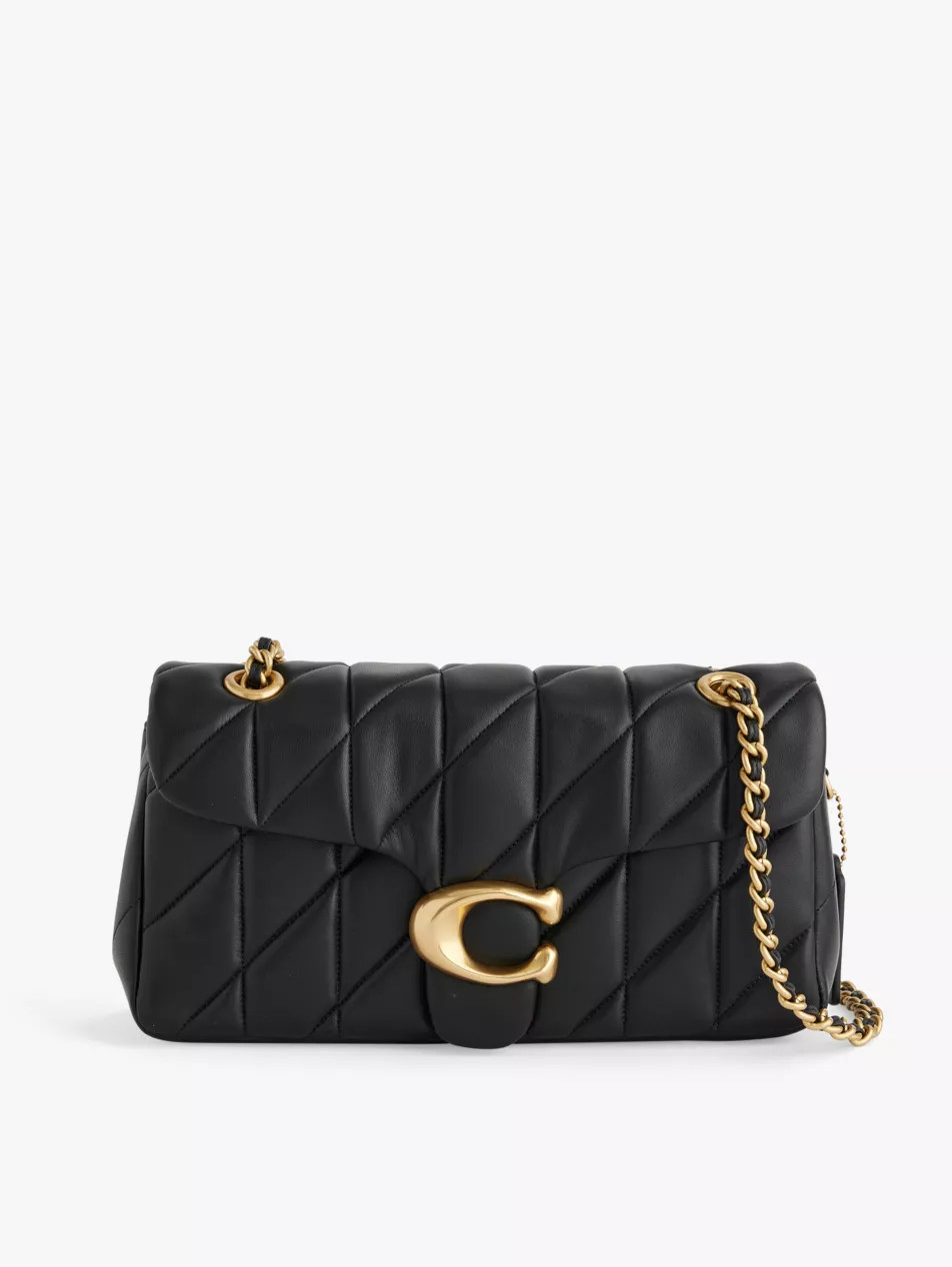 Tabby 26 logo-plaque quilted leather cross-body bag | Selfridges